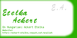 etelka ackert business card